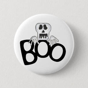 Chapa Redonda De 5 Cm Skull Boo
