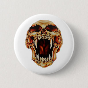 Chapa Redonda De 5 Cm Skull Halloween