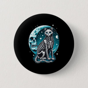 Chapa Redonda De 5 Cm Skull - Idea de disfraces de Halloween con esquele