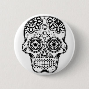 Chapa Redonda De 5 Cm Skull “lote muerto” Méjico Button Pin Ansteck