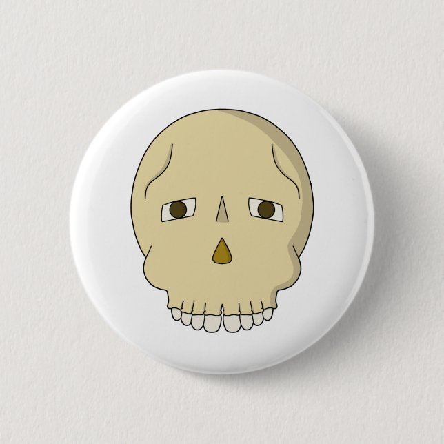 Chapa Redonda De 5 Cm Skull mirándote (Anverso)