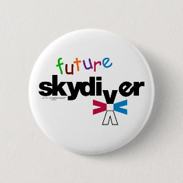 Chapa Redonda De 5 Cm Skydiver futuro