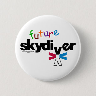 Chapa Redonda De 5 Cm Skydiver futuro