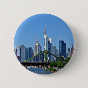 Chapa Redonda De 5 Cm Skyline de Frankfurt