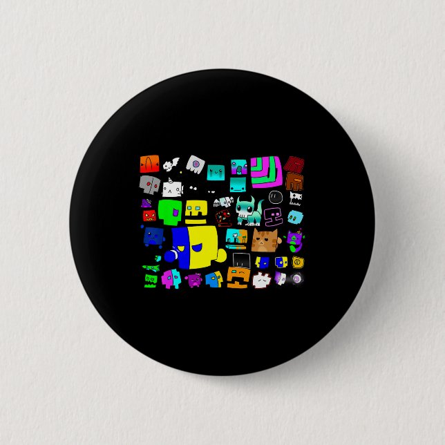 Chapa Redonda De 5 Cm Sleep Dash Repetir videojuego Geometry Video Gamer (Anverso)