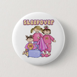 Chapa Redonda De 5 Cm Sleepover de los chicas