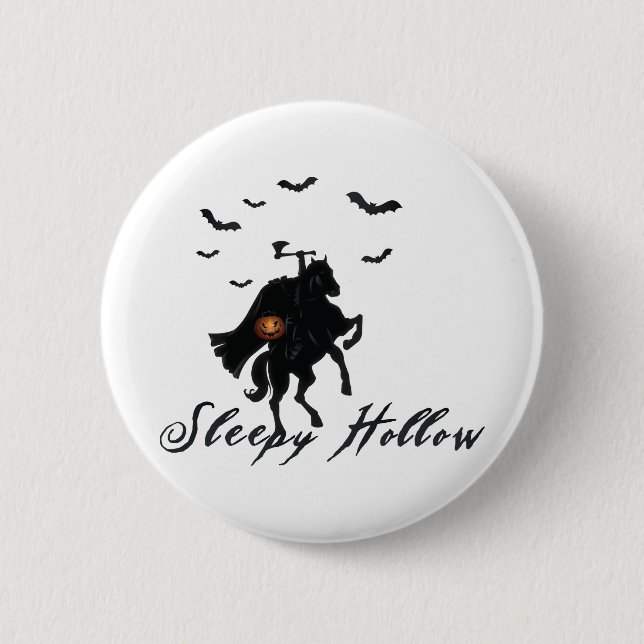 Chapa Redonda De 5 Cm Sleepy Hollow Headless Horseman (Anverso)