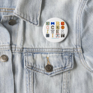 Chapa Redonda De 5 Cm SlipperyJoe abraza la diversidad metáfora LGBTQIA 