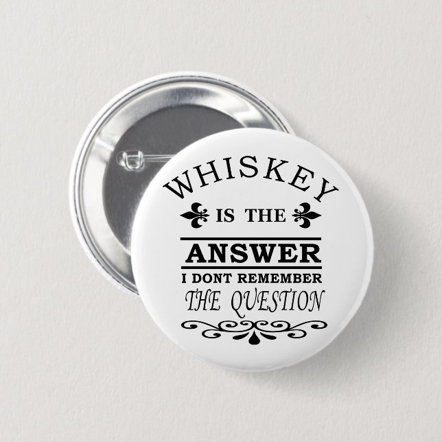 Chapa Redonda De 5 Cm slogan de whisky divertido (Anverso y reverso)