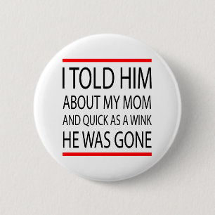 Chapa Redonda De 5 Cm Slogan gracioso