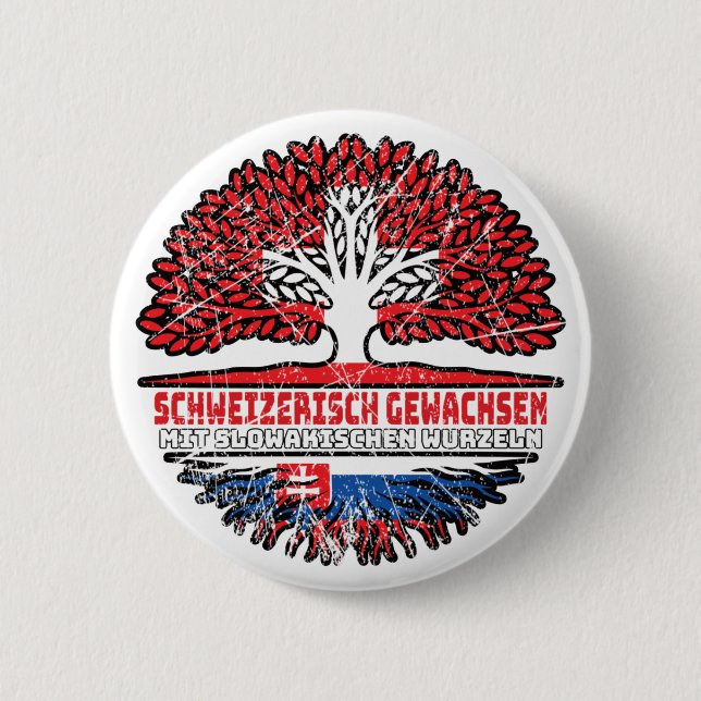 Chapa Redonda De 5 Cm Slowakei Schweizer Baum Wurzel (Anverso)