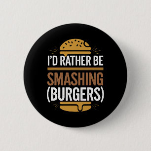 Chapa Redonda De 5 Cm Smash Burger Lover Queseburger Flat Top C