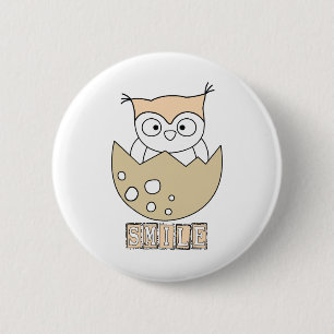 Chapa Redonda De 5 Cm Smile, Owl