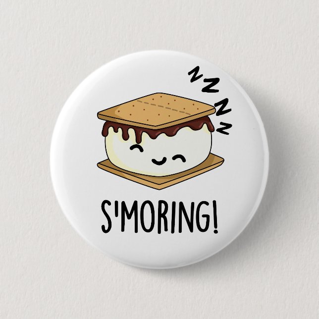 Chapa Redonda De 5 Cm Smorny Smore Puns (Anverso)