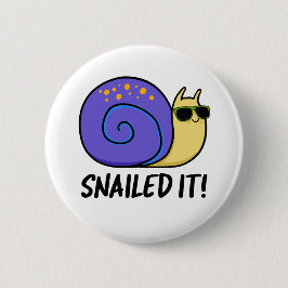 Chapa Redonda De 5 Cm Snacks It Funny Snail Pun