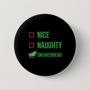 Chapa Redonda De 5 Cm Sneakerhead Funny Pajama Navidades 1