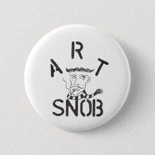 Chapa Redonda De 5 Cm "Snob del arte "