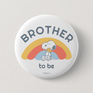 Chapa Redonda De 5 Cm Snoopy Baby Shower Brother To Be