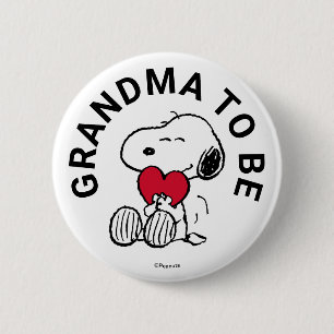 Chapa Redonda De 5 Cm Snoopy Baby Shower Grandma To Be