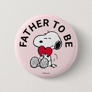 Chapa Redonda De 5 Cm Snoopy Baby Shower Padre Para Ser