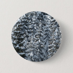 Chapa Redonda De 5 Cm Snow Fir Tree Texture
