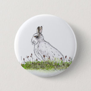 Chapa Redonda De 5 Cm Snow Hare