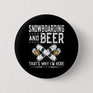 Chapa Redonda De 5 Cm Snowboard Beer Beer Snowboard Snowboard