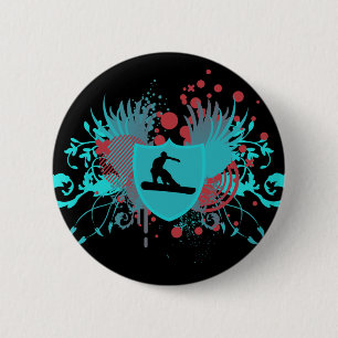 Chapa Redonda De 5 Cm snowboard. hi-fi. v3.