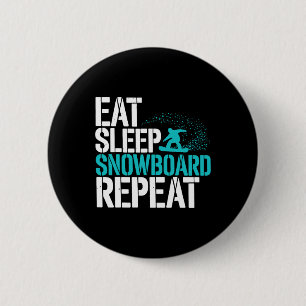 Chapa Redonda De 5 Cm Snowboard Lover Humor Design Funny Snowboard