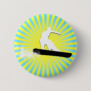 Chapa Redonda De 5 Cm snowboard, rastro de polvo.