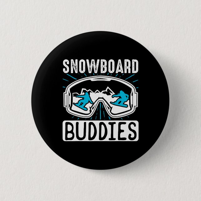 Chapa Redonda De 5 Cm Snowboard Snowboard Budders (Anverso)