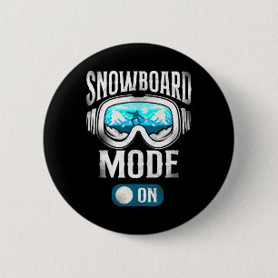 Chapa Redonda De 5 Cm Snowboard Snowboard Gogggles de época