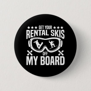 Chapa Redonda De 5 Cm Snowboard Snowboard Quita Tus Esquíes De Alquiler