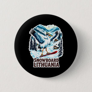 Chapa Redonda De 5 Cm Snowboard Stork Lituania deportes de invierno