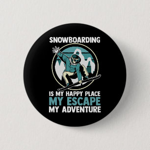 Chapa Redonda De 5 Cm Snowboarder Snowboard 2