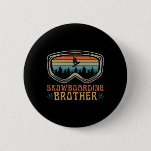 Chapa Redonda De 5 Cm Snowboarding Brother Mating Family Snowboard Tri