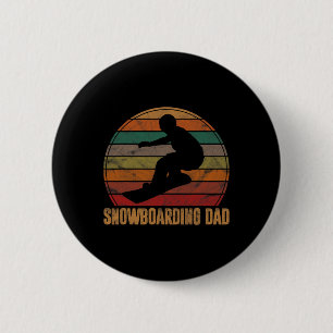 Chapa Redonda De 5 Cm Snowboarding para hombres con papá Snowboard Snowb