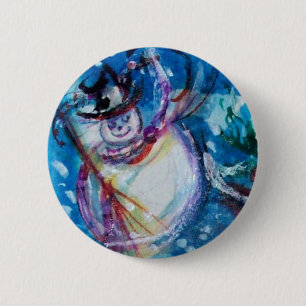 CHAPA REDONDA DE 5 CM SNOWMAN CON OWL