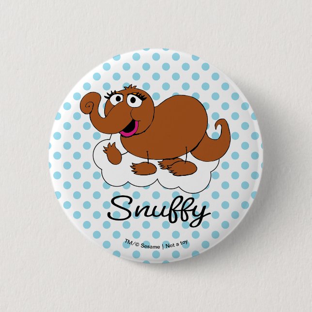 Chapa Redonda De 5 Cm Snuffleupagus Doodley Graphic (Anverso)