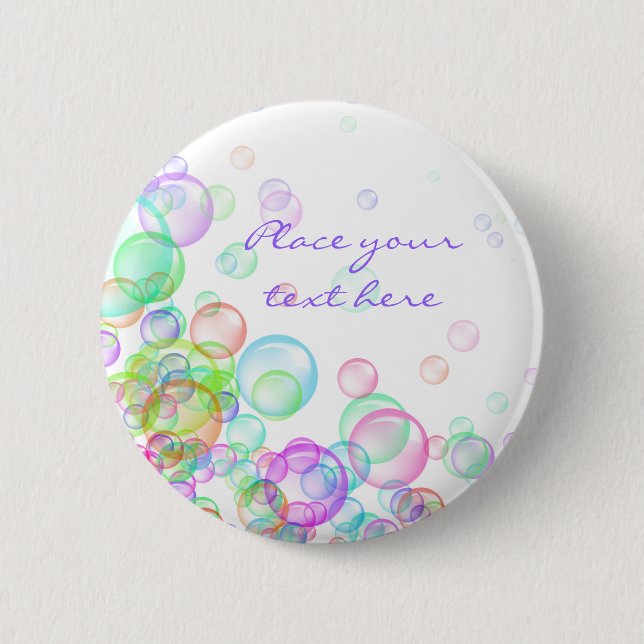 Chapa Redonda De 5 Cm Soap Bubbles (Anverso)