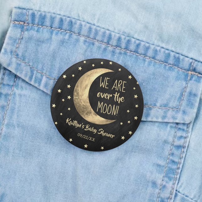 Chapa Redonda De 5 Cm Sobre la luna | BABY SHOWER (Subido por el creador)