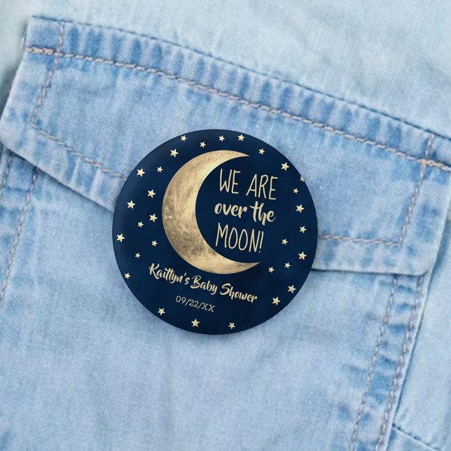 Chapa Redonda De 5 Cm Sobre la luna | BABY SHOWER (Subido por el creador)