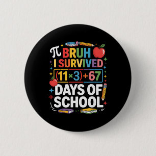 Chapa Redonda De 5 Cm Sobreviví 100 Días Escuela Bruh Ecuación Matemátic