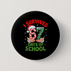 Chapa Redonda De 5 Cm Sobreviví 67 Días De Colegio Caramelo De Navidad