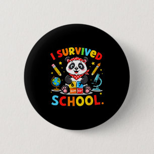 Chapa Redonda De 5 Cm Sobreviví 67 Días De Escuela Chistoso Meme Maestro
