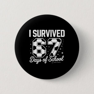 Chapa Redonda De 5 Cm Sobreviví 67 Días De Escuela Futbol Divertido 