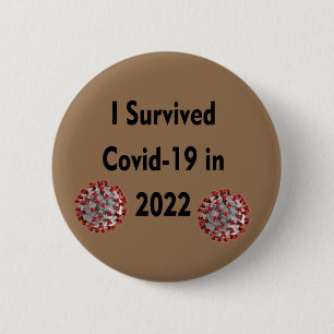 Chapa Redonda De 5 Cm ¡Sobreviví a Covid-19 en 2022!