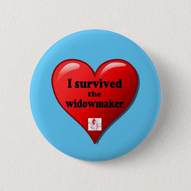 Chapa Redonda De 5 Cm Sobreviví al viudo (Anverso)