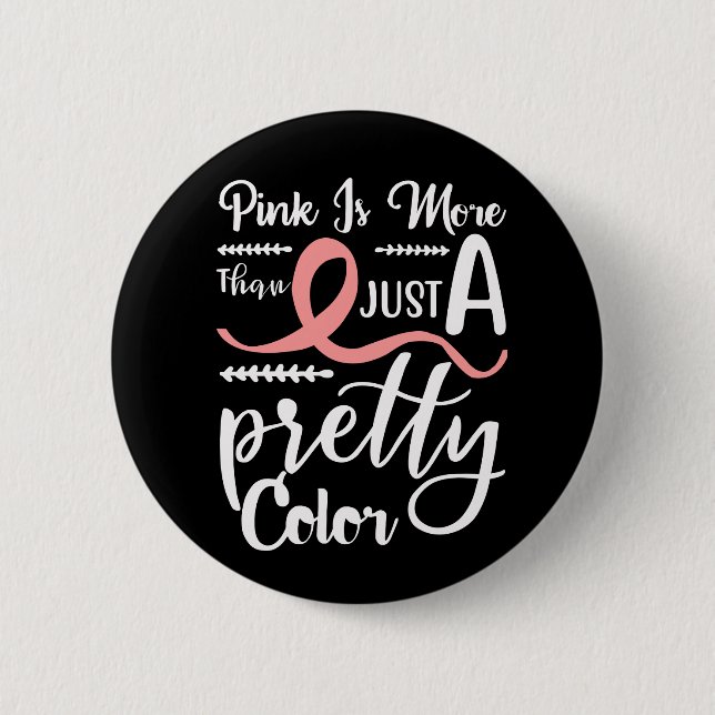 Chapa Redonda De 5 Cm Sobreviviente de luchador de cinta rosa guerrero c (Anverso)