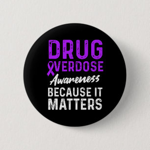 Chapa Redonda De 5 Cm Sobreviviente del guerrero de la sobredosis de dro